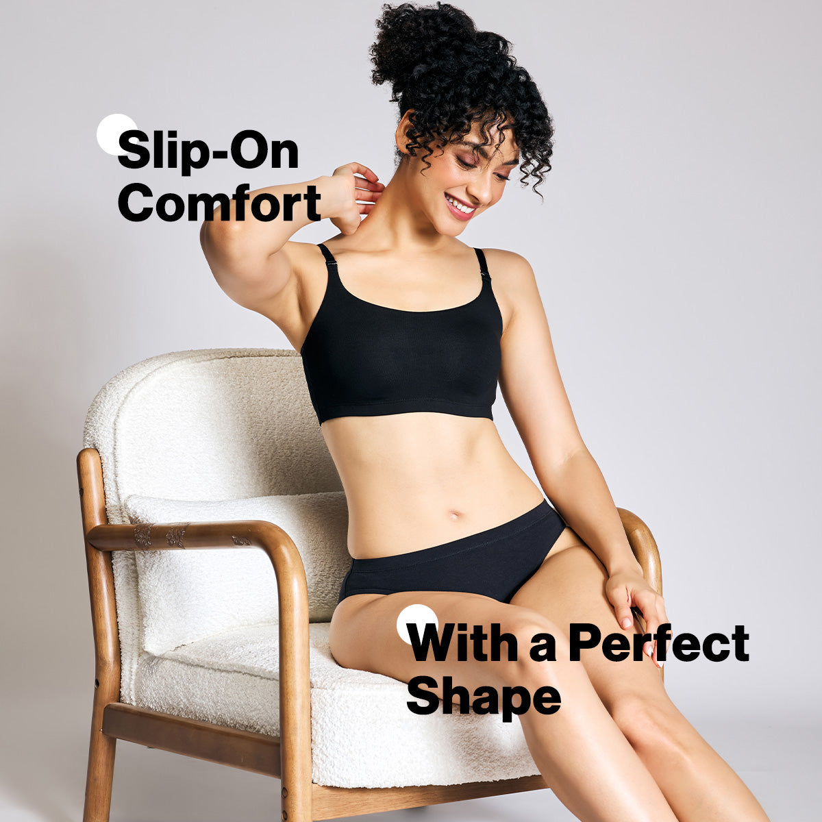 Nykd By Nykaa Easy Breezy Slip on Bra-NYB165-Anthracite