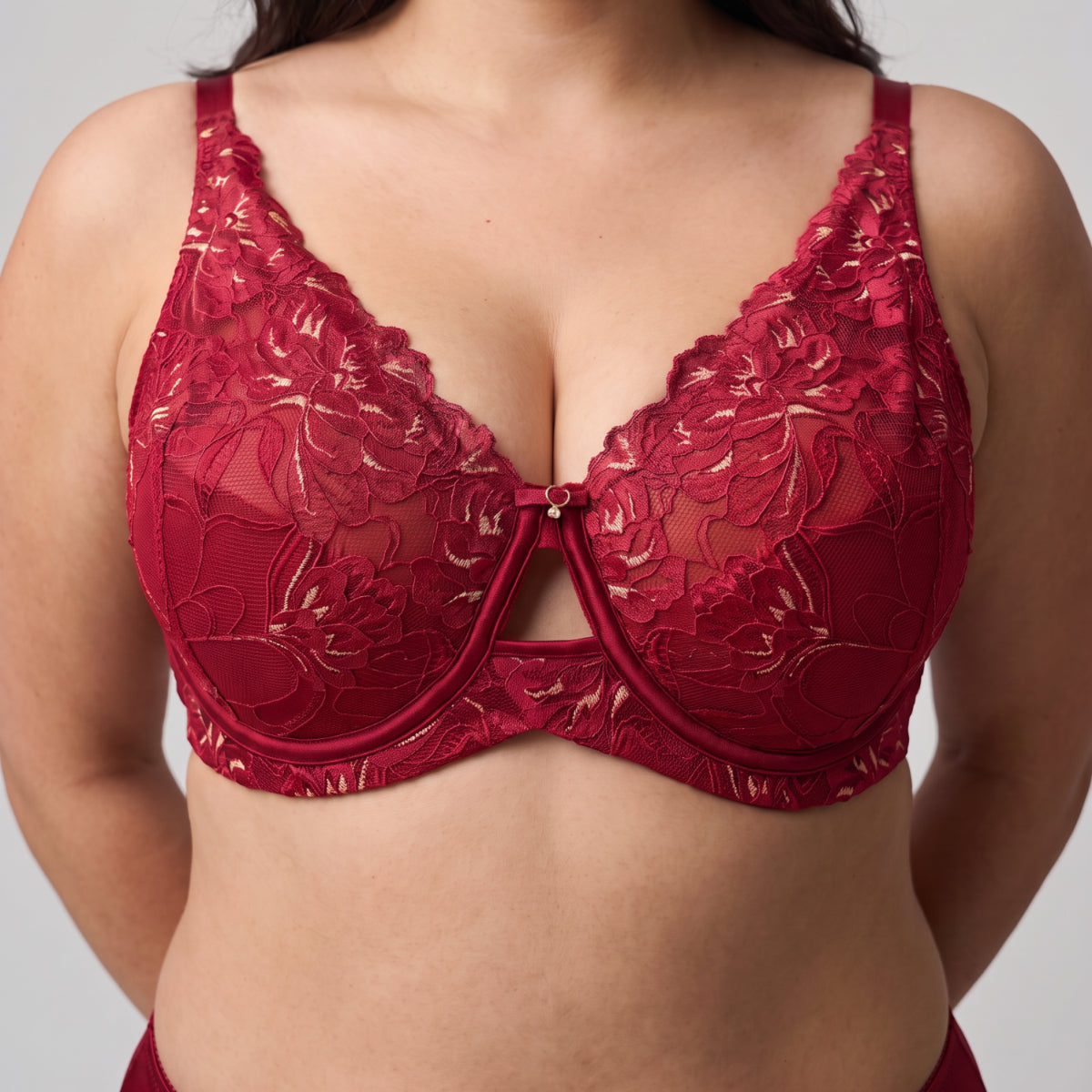 Nykd By Nykaa The Bridal Edit Lacy Wired Super Support Bra-NYB479 Red