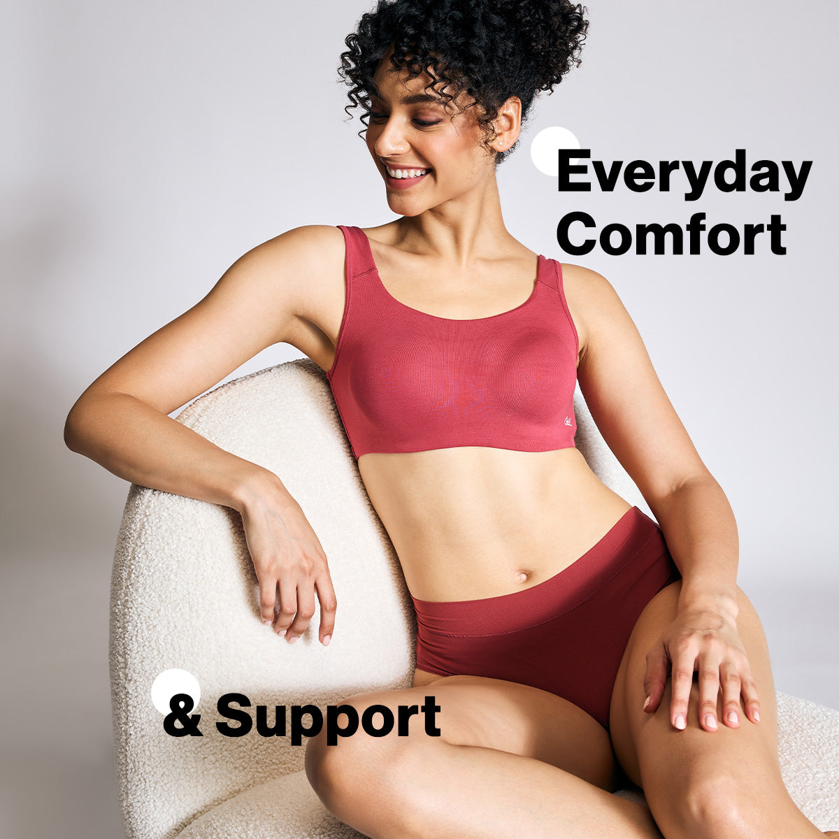 Nykd by Nykaa Soft Cup Easy-Peasy Slip-on Bra with Full Coverage NYB113 Deep Red