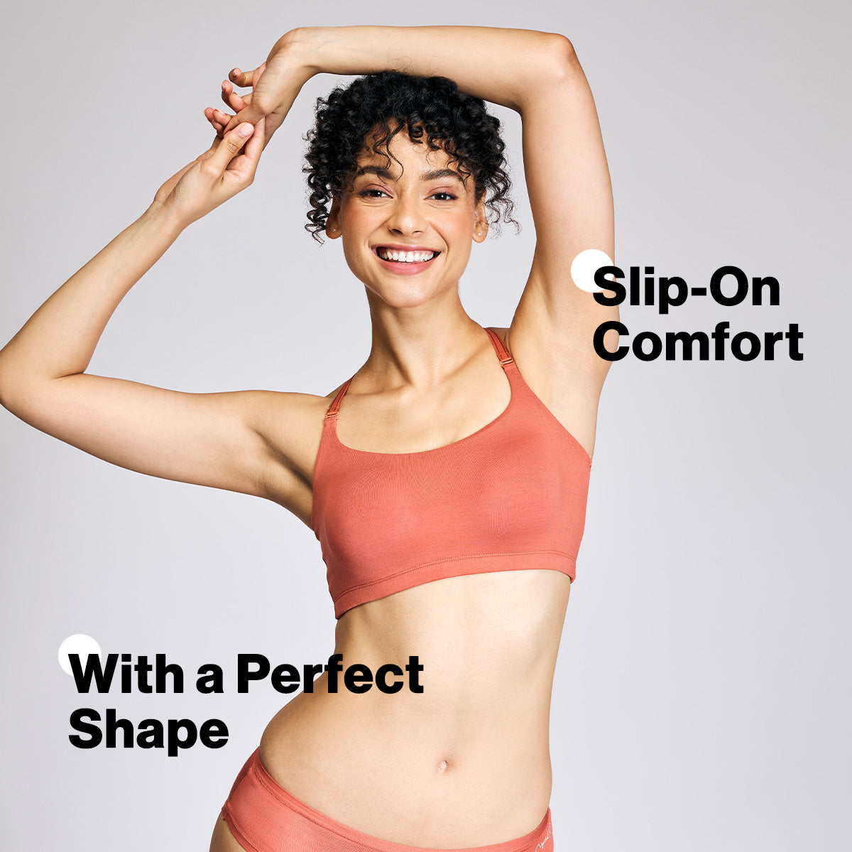 Nykd By Nykaa Easy Breezy Slip on Bra - Bruchetta NYB165-Carrot