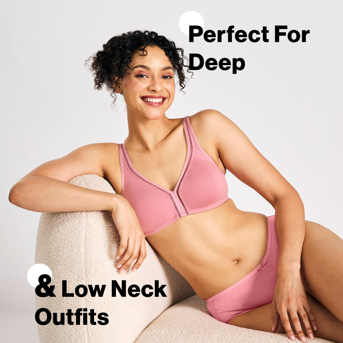 Nykd by Nykaa Everyday Cotton Plunge Neckline Bra NYB351-Blush