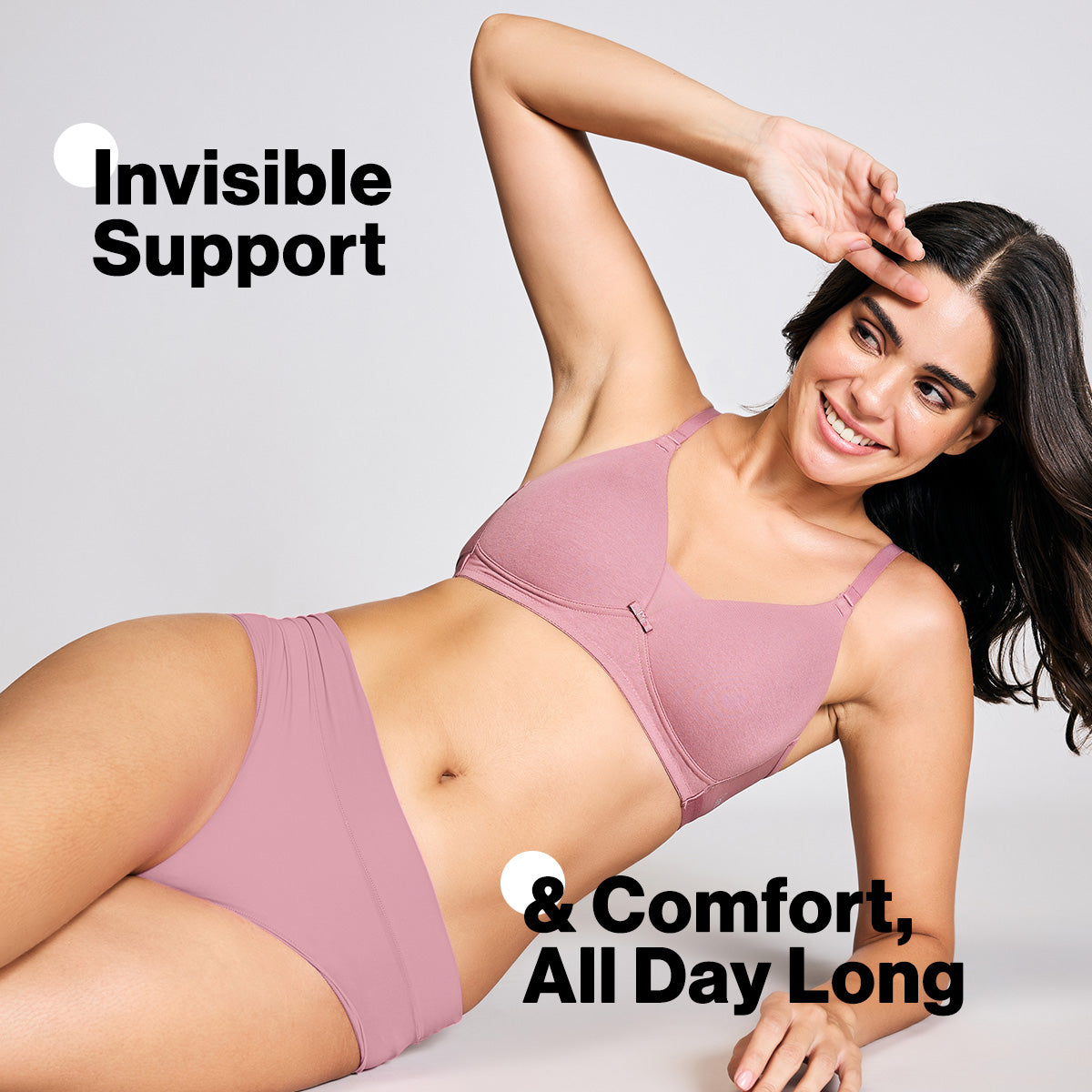 Nykd By Nykaa Breathe Cotton Triangle Cup Padded Non Wired T-Shirt Bra NYB003 Mauve