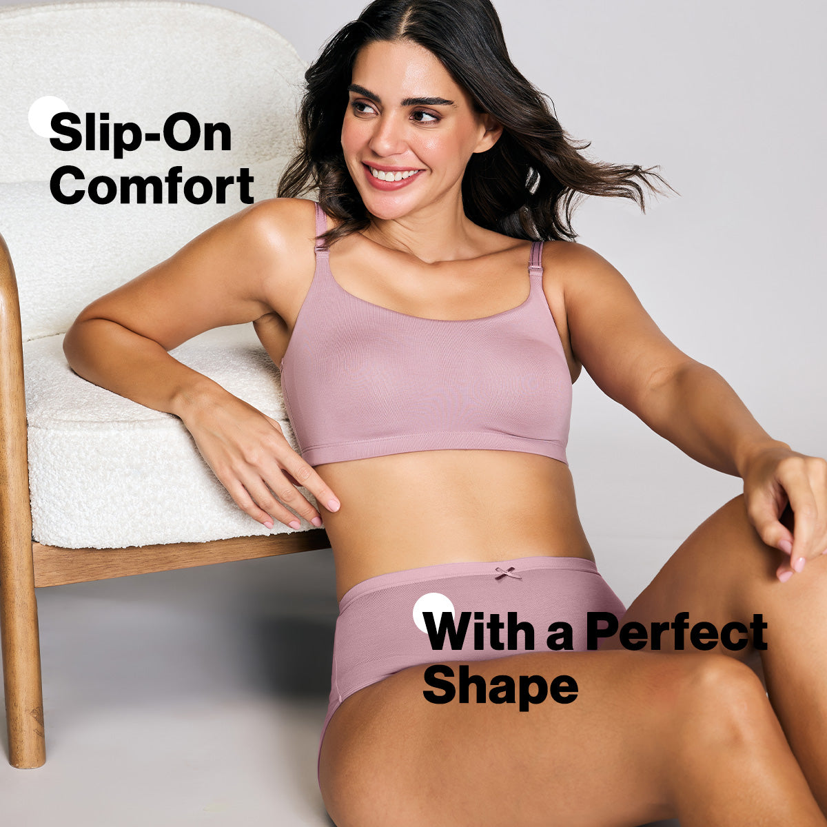 NYKD By Nykaa Easy Breezy Slip On Bra NYB165 Lavender