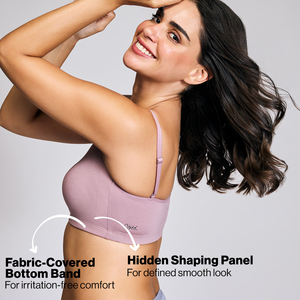 NYKD By Nykaa Easy Breezy Slip On Bra NYB165 Lavender