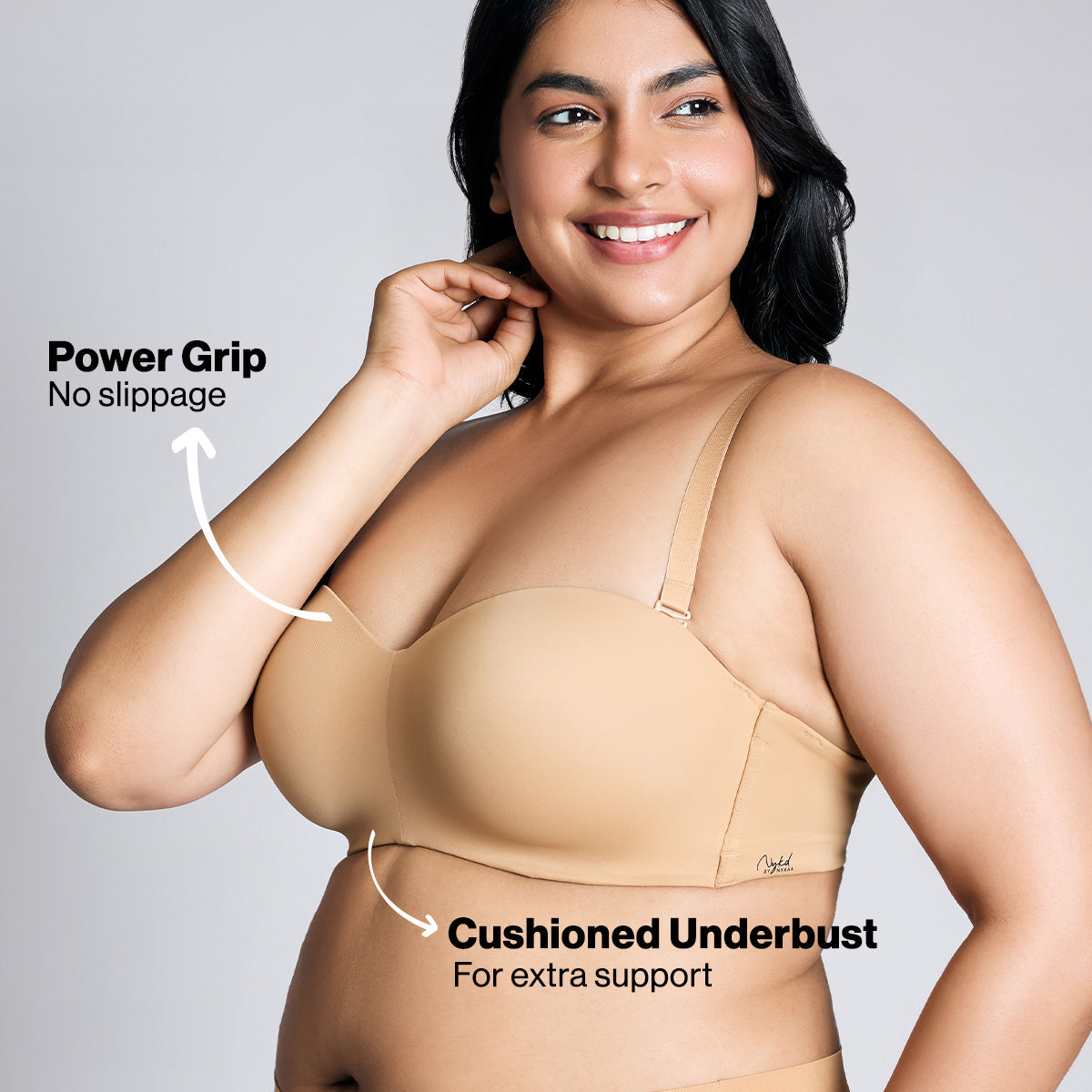 Nykd By Nykaa The Ultimate Multiway Strapless Padded Wired Bra NYB027 Tan