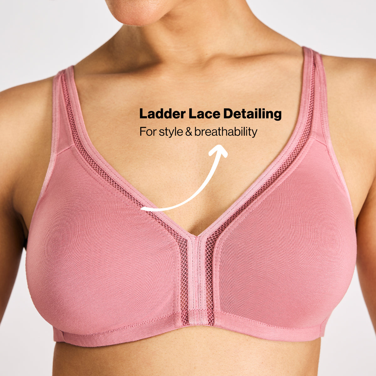 Nykd by Nykaa Everyday Cotton Plunge Neckline Bra NYB351-Blush