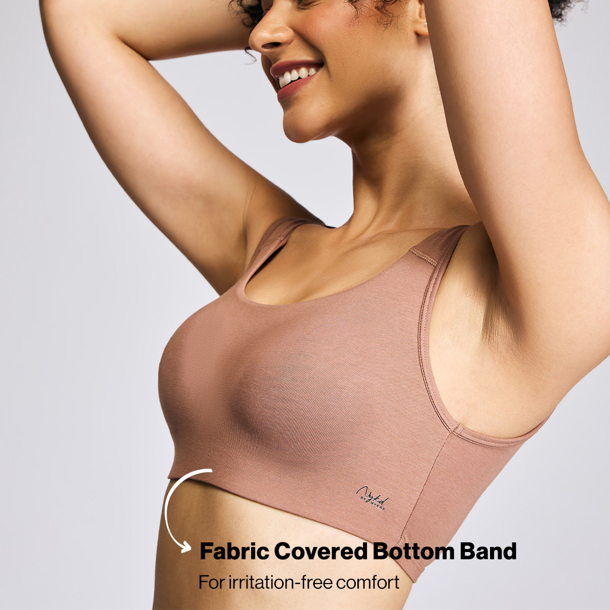 Nykd by Nykaa Soft Cup Easy-Peasy Slip-on Bra with Full Coverage NYB113 Coco