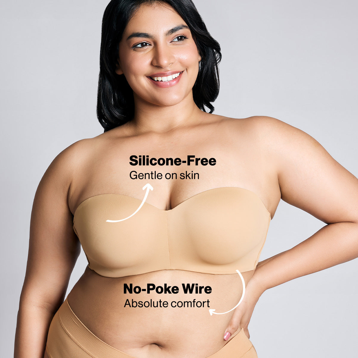 Nykd By Nykaa The Ultimate Multiway Strapless Padded Wired Bra NYB027 Tan