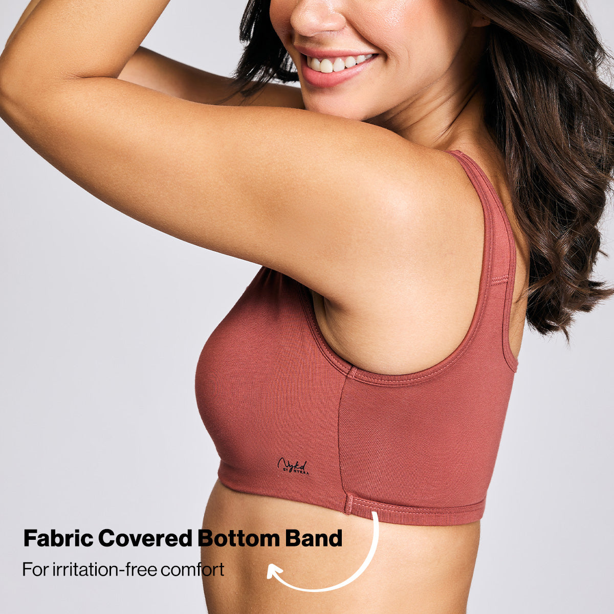 Soft Cup Easy-Peasy Slip-on Bra with Full Coverage-NYB113-Rust