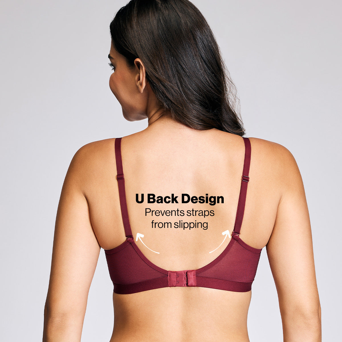 Nykd By Nykaa Breathe Cotton Triangle Cup Padded Non Wired T-Shirt Bra NYB003 Maroon