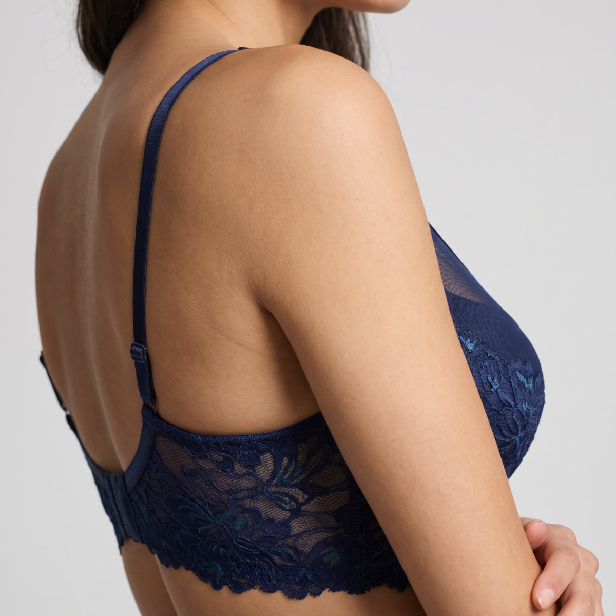 Nykd By Nykaa The Bridal Edit Lacy Padded Wired Bra-NYB478 Navy