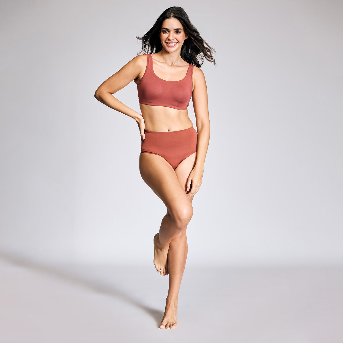 Soft Cup Easy-Peasy Slip-on Bra with Full Coverage-NYB113-Rust
