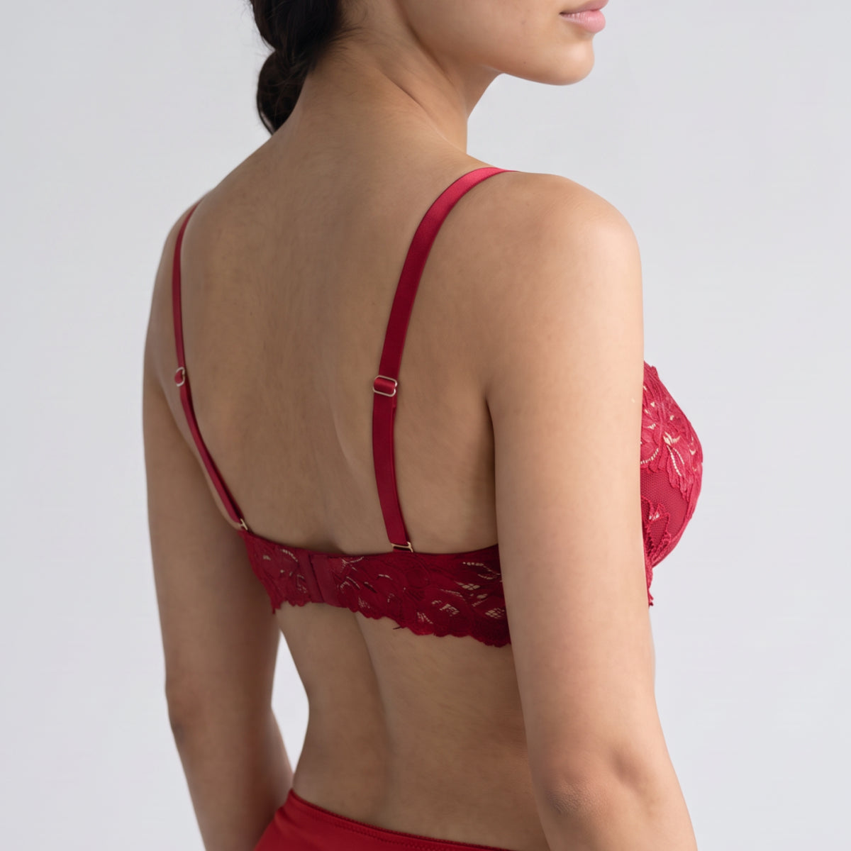 Nykd By Nykaa The Bridal Edit Lacy T-Shirt Padded Non-Wired Bra-NYB477 Red