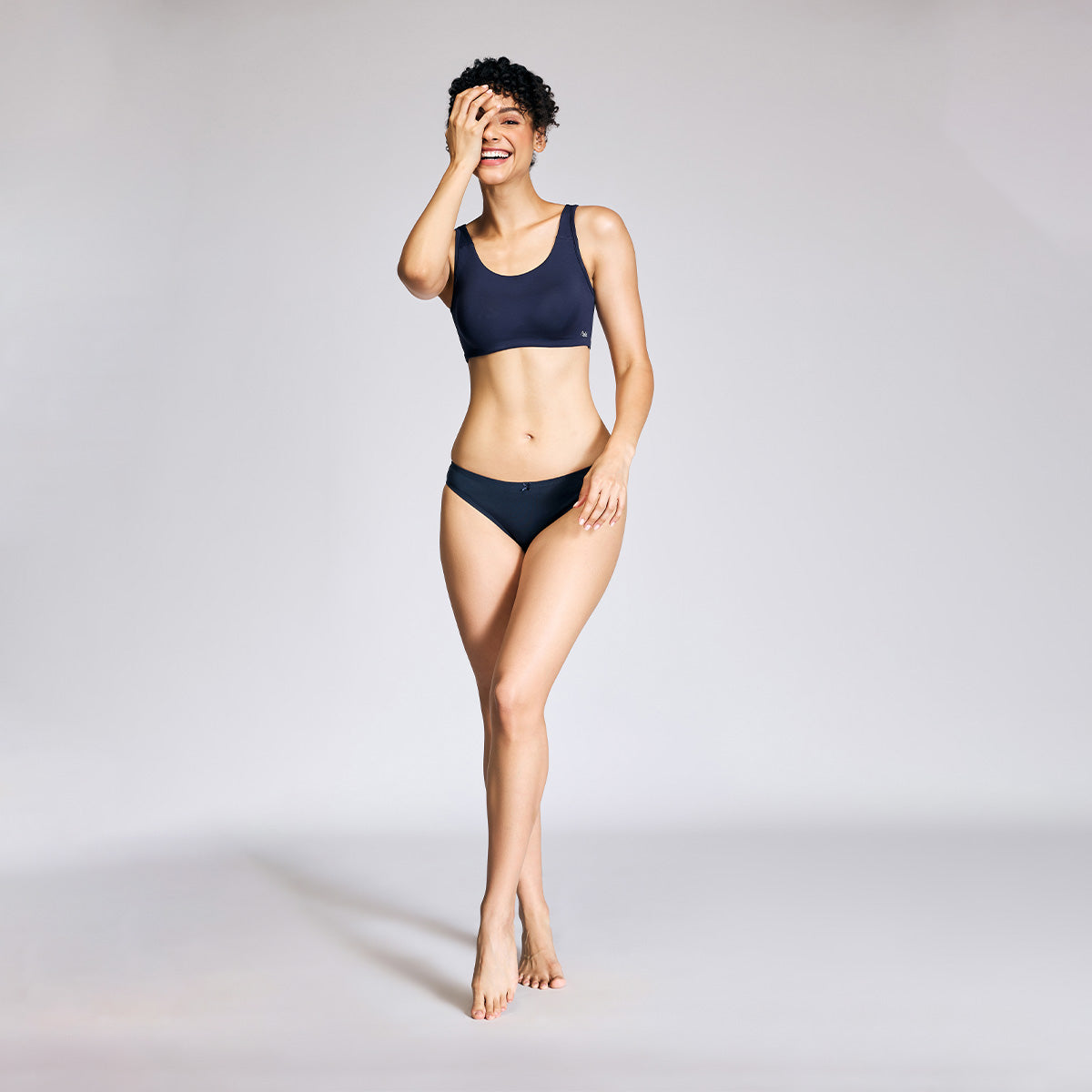 Soft cup easy-peasy slip-on bra with Full coverage-NYB113-Peacoat