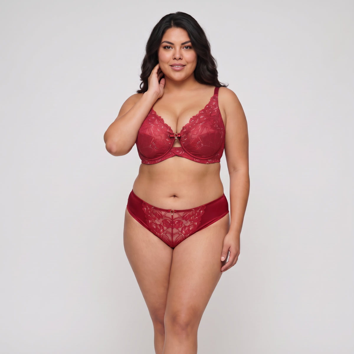 Nykd By Nykaa The Bridal Edit Lacy Wired Super Support Bra-NYB479 Red