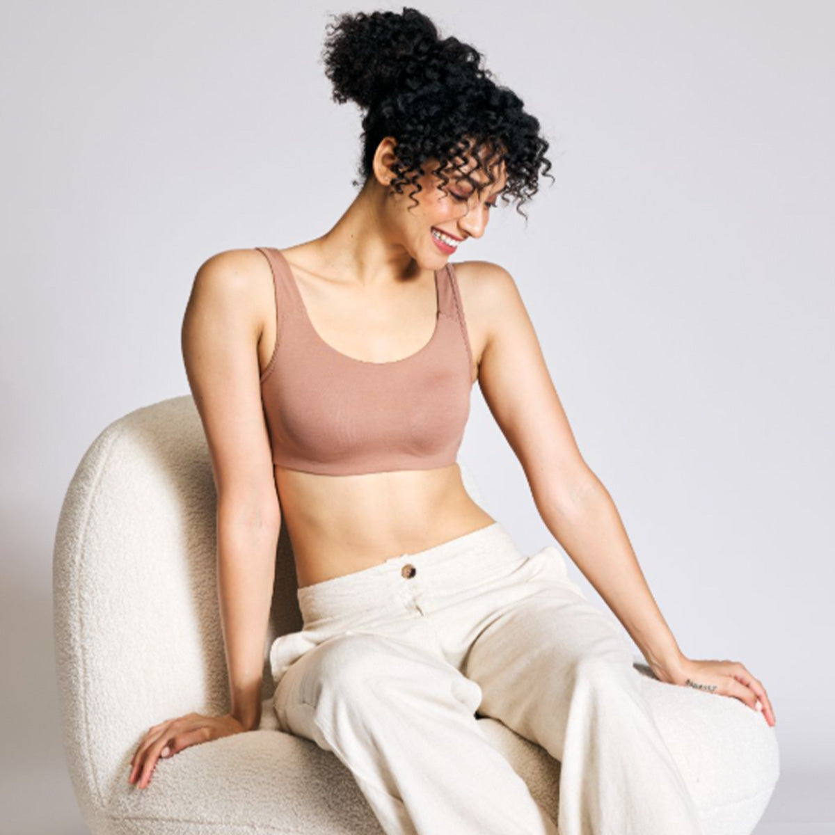 Nykd by Nykaa Soft Cup Easy-Peasy Slip-on Bra with Full Coverage NYB113 Coco