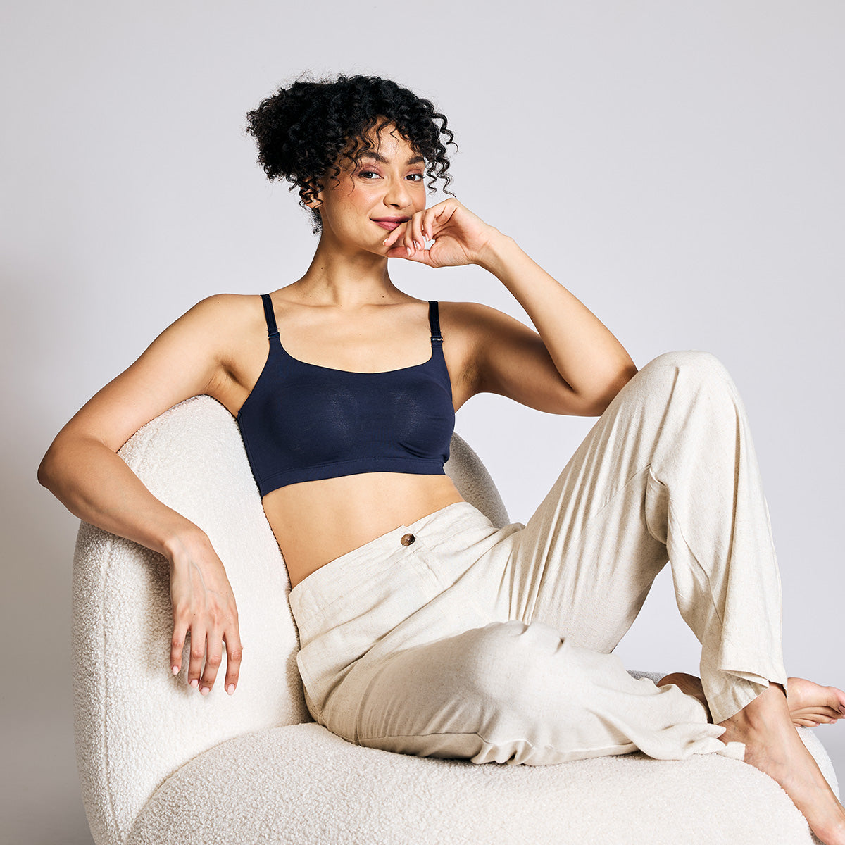 Nykd By Nykaa Easy Breezy Slip on Bra-NYB165-Anthracite