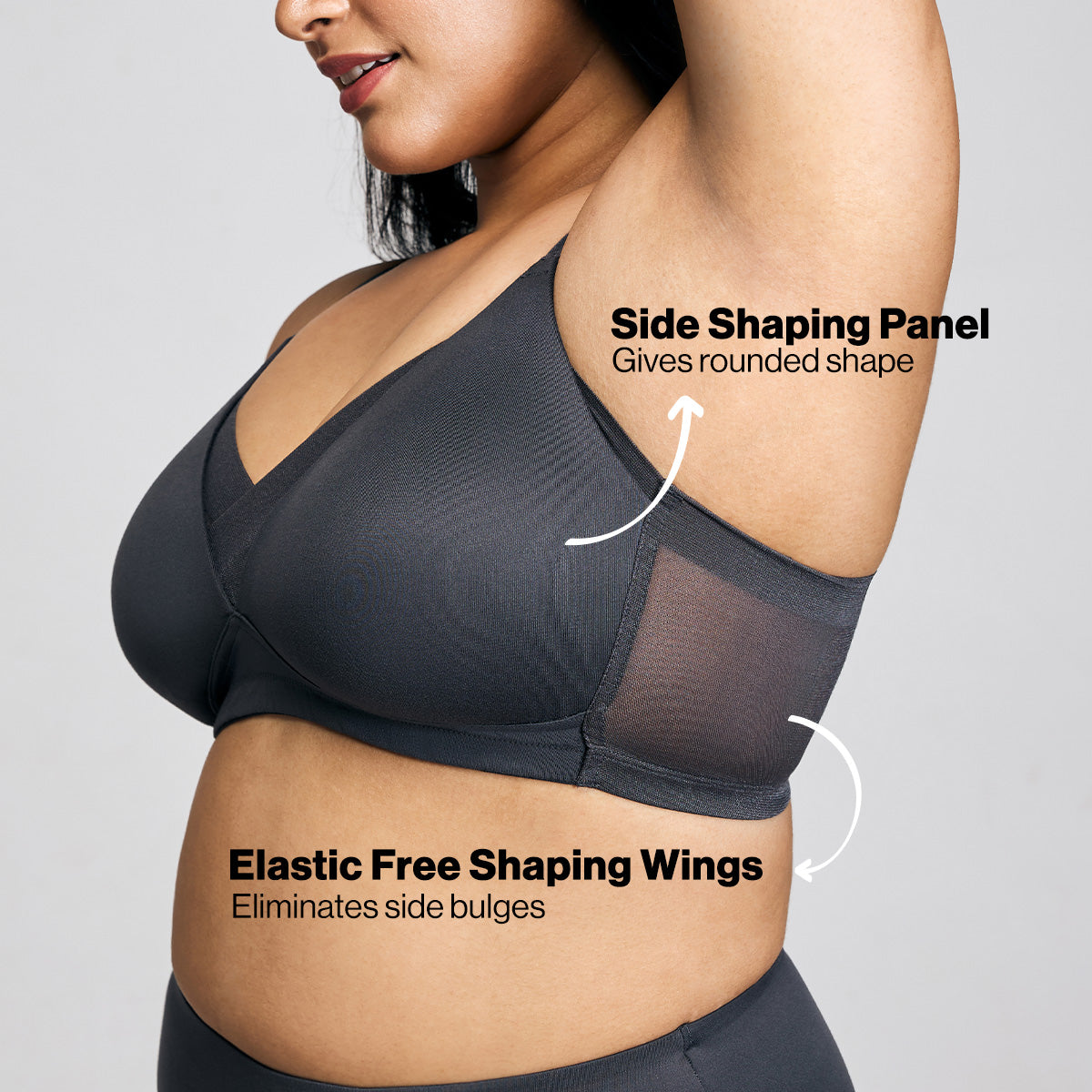 Nykd by Nykaa Infinity Edge Perfect Shaping Padded Non Wired T-Shirt Bra-NYB202-Grey