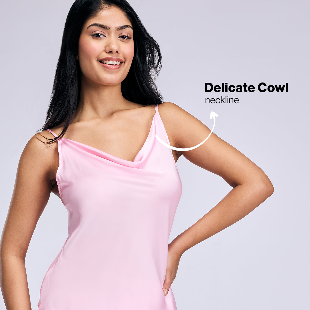 Nykd By Nykaa Luxe Satin Cami Top & Shorts Set of 2-Bridal Edit-NYS958 Pink