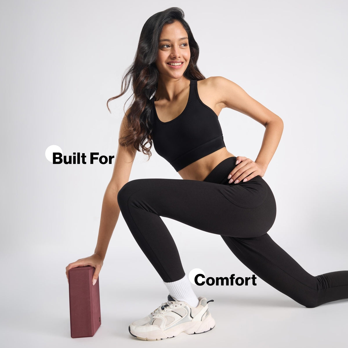 Nykd By Nykaa Cotton Slip On Sports Bra with Removable Cups NYK059 Black
