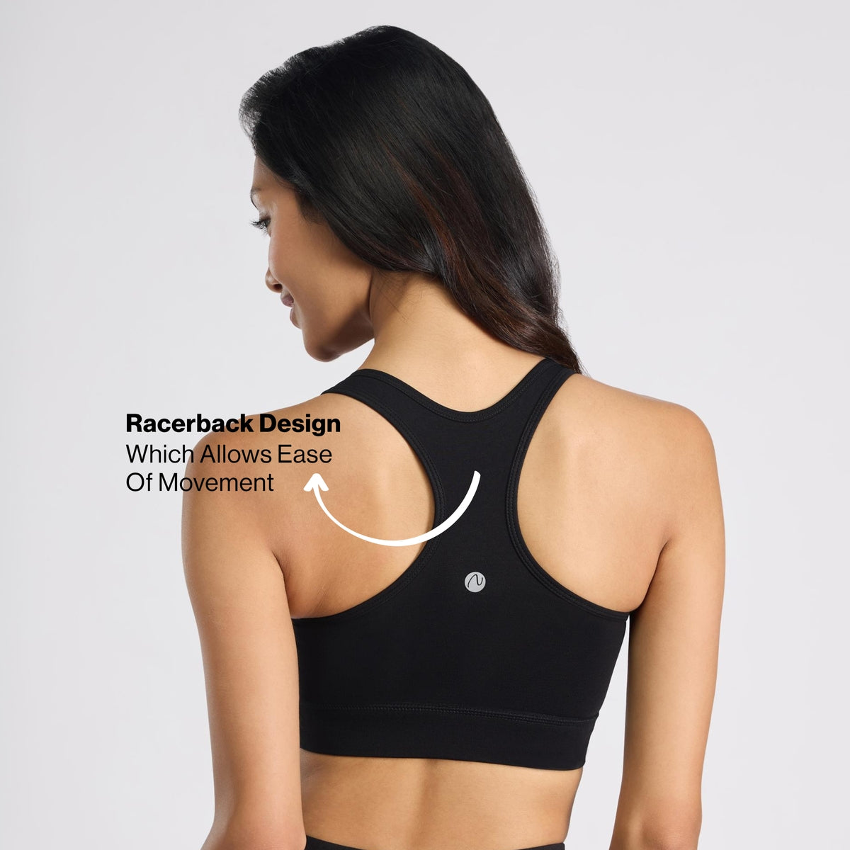 Nykd By Nykaa Cotton Slip On Sports Bra with Removable Cups NYK059 Black