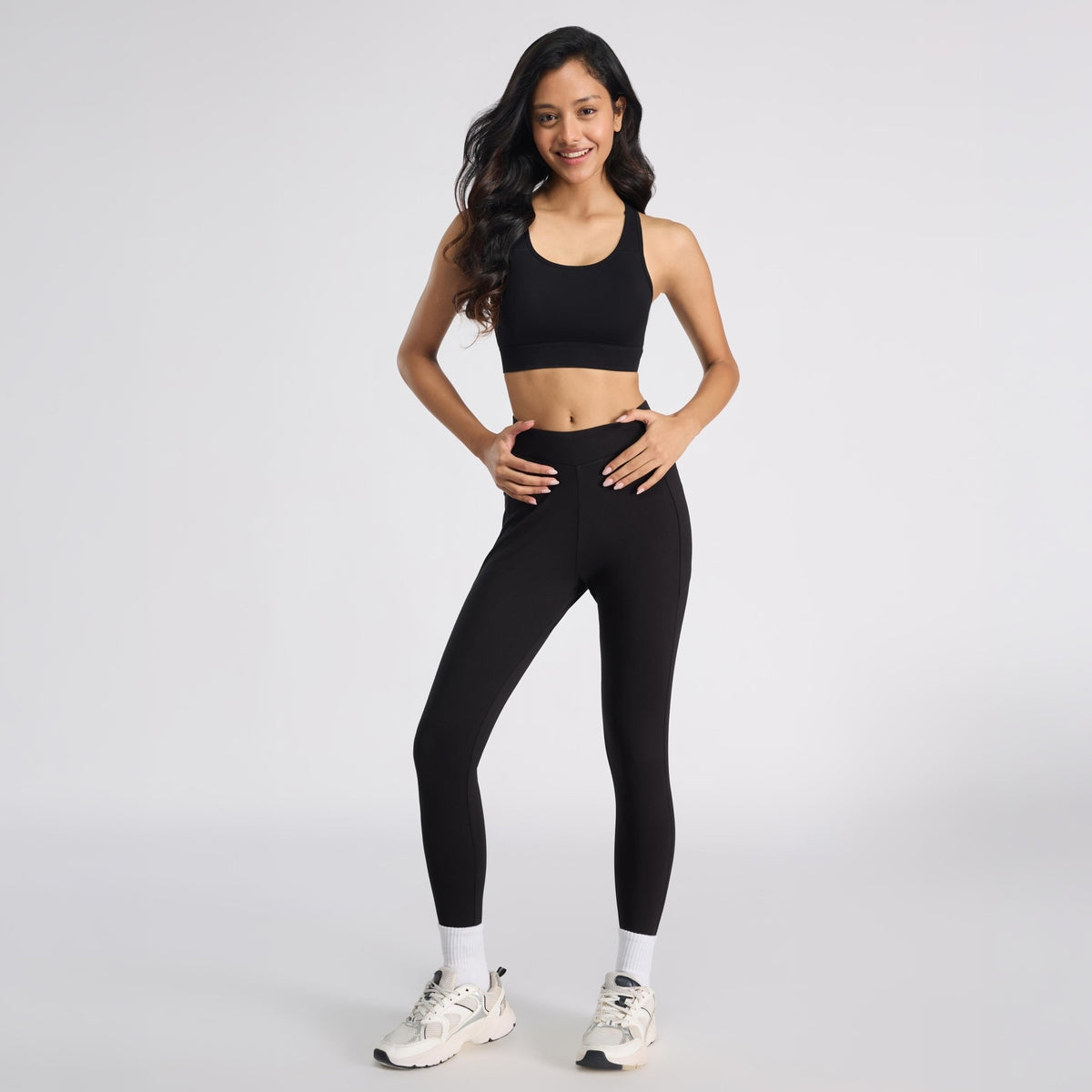 Nykd By Nykaa Cotton Slip On Sports Bra with Removable Cups NYK059 Black