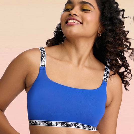 Lola & Mae  Varsity Edit Sports Bra - Dark Blue LMB1021