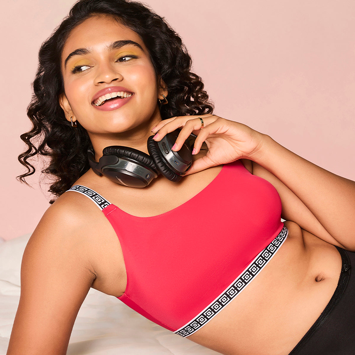 Lola & Mae  Varsity Edit Sports Bra - Red LMB1021