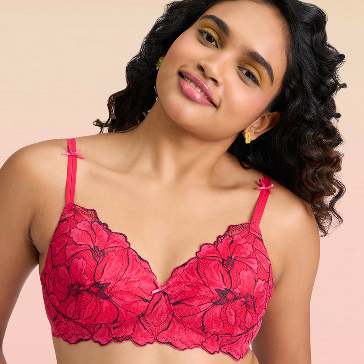 Lola & Mae  The Parisian Cut T-shirt Bra-LMB1023-Red