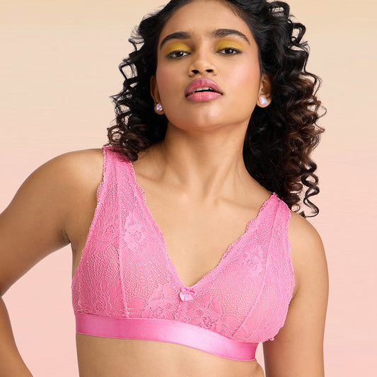 Lola & Mae  "The Parisian Cut" Non Padded Bralette -  LMB1035-Rose