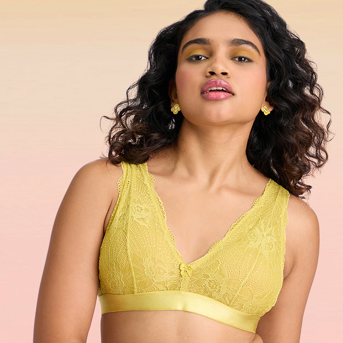 Lola & Mae  "The Parisian Cut" Non Padded Bralette -  LMB1035-Yellow