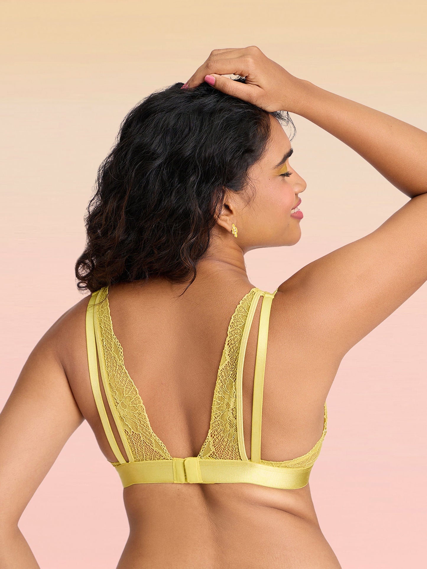 Lola & Mae "The Parisian Cut" Non Padded Bralette-LMB1035-Yellow