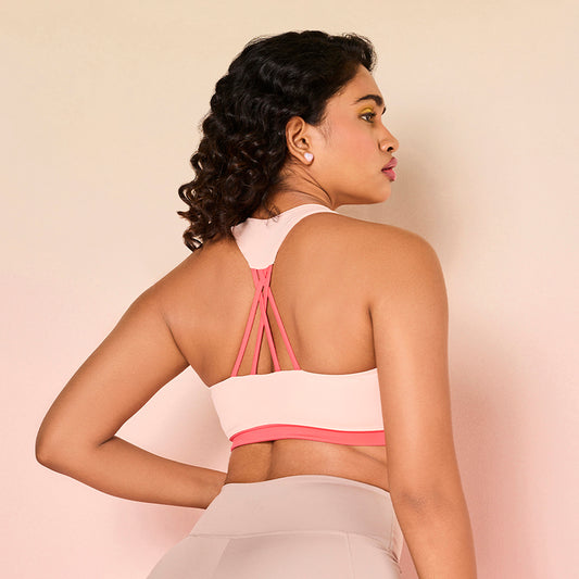 Lola & Mae  Varsity Edit Sports Bra - P.Nude LMB1041