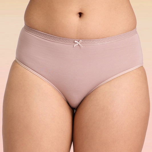 Lola & Mae  C.O.A.T Pack of 1 Hipster Panty With Trim Lace-LMP1004-Nude