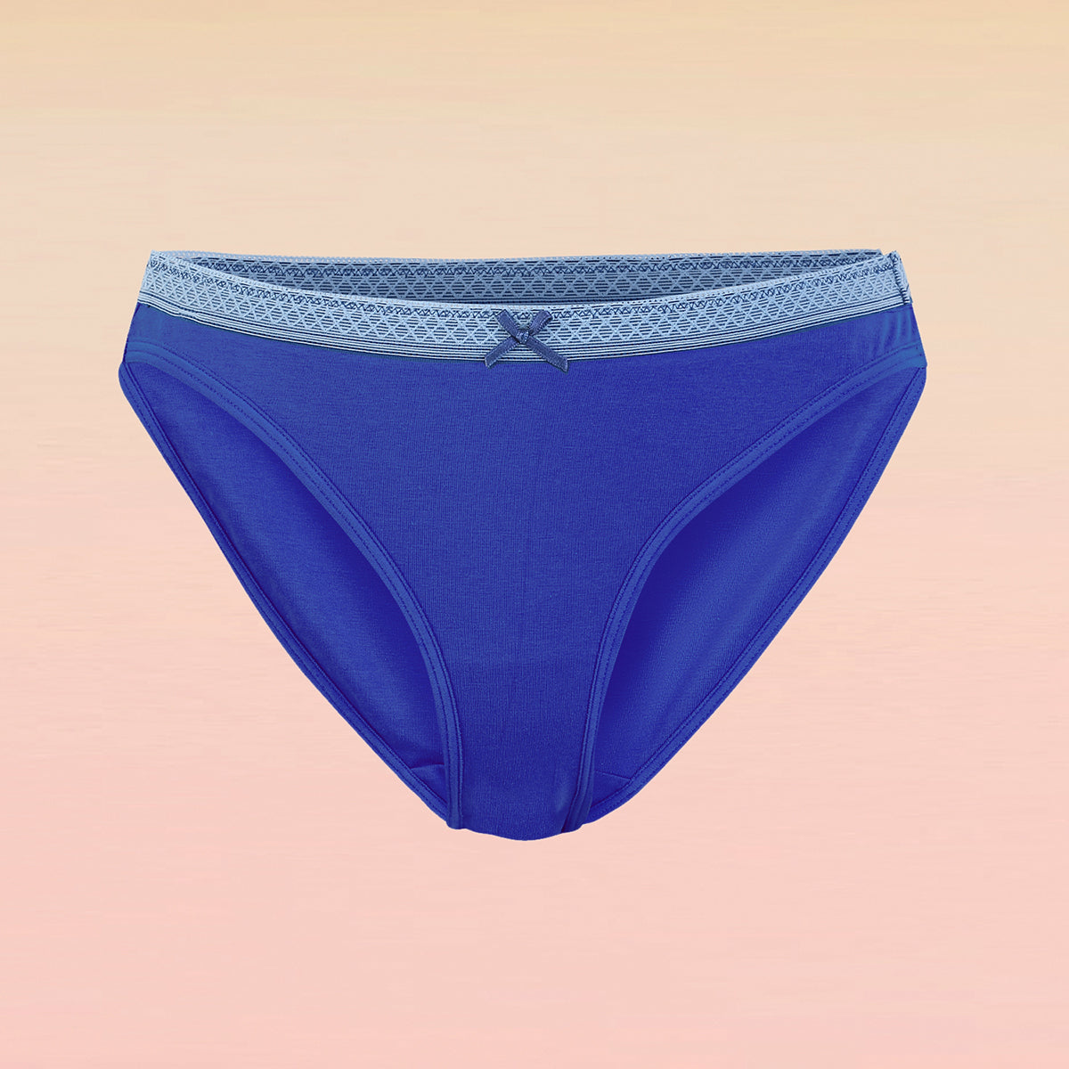 Lola & Mae  C.O.A.T Pack of 1 Bikini Panty With Trim Lace-LMP1007-Dark Blue