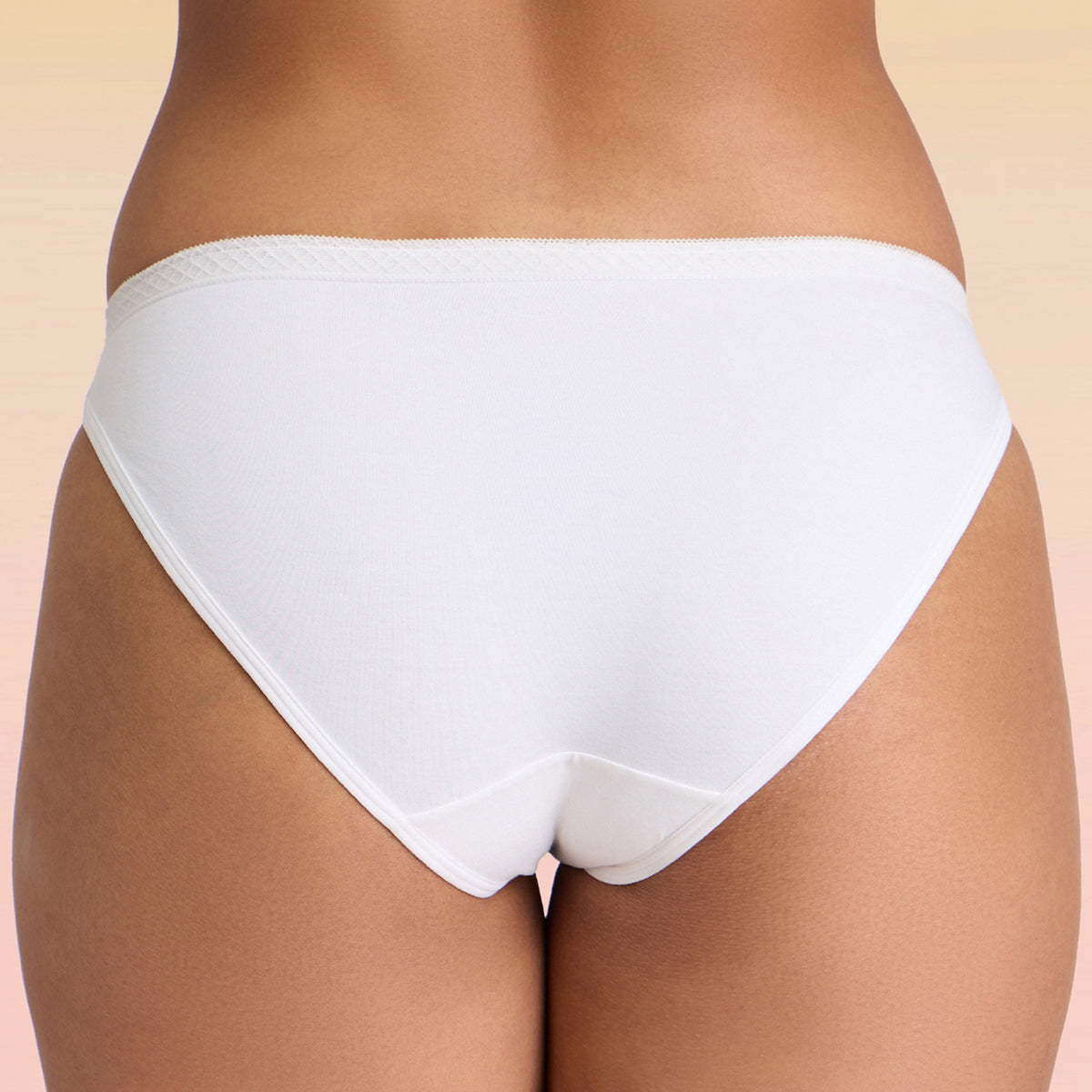 Lola & Mae  C.O.A.T Pack of 1 Bikini Panty With Trim Lace-LMP1007-White