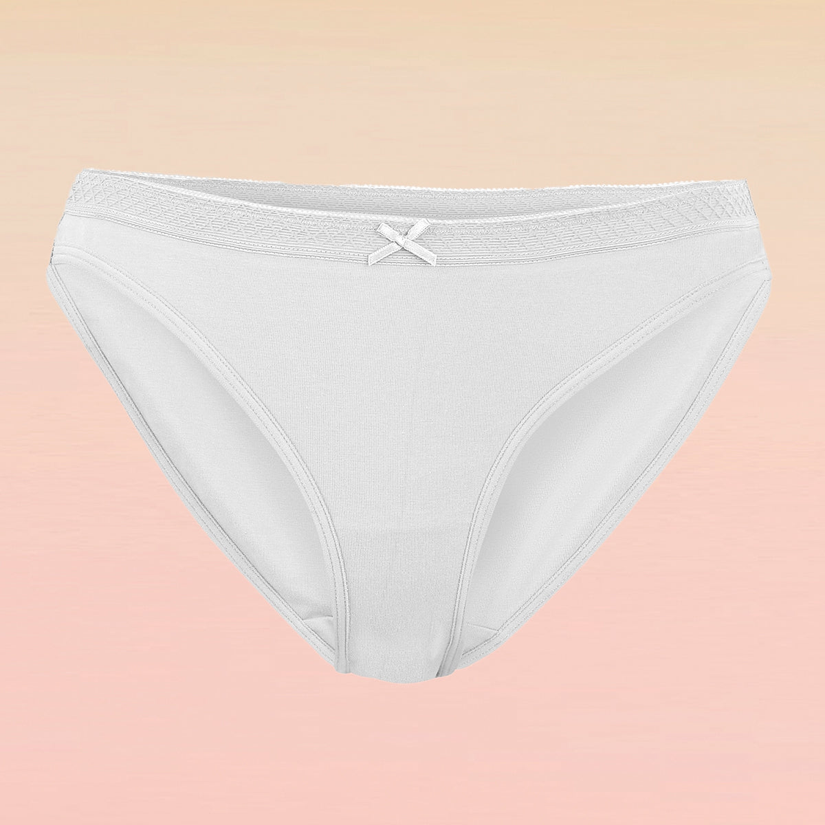 Lola & Mae  C.O.A.T Pack of 1 Bikini Panty With Trim Lace-LMP1007-White