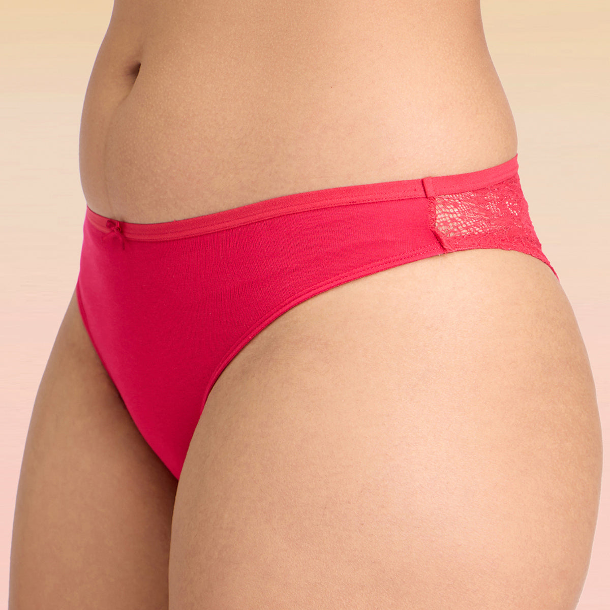 Lola & Mae  The Parisian Cut Pack of 1 Hi-Leg Panty-LMP1009-Red