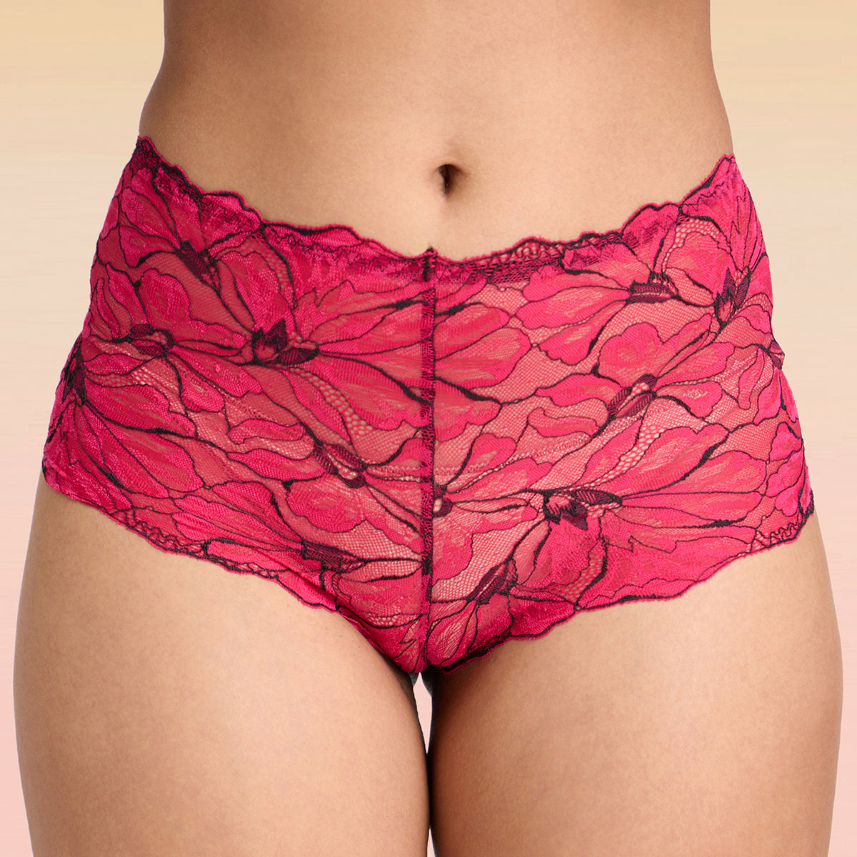 Lola & Mae The Parisian Cut Pack of 1 Cheekster Panty-LMP1012-Red