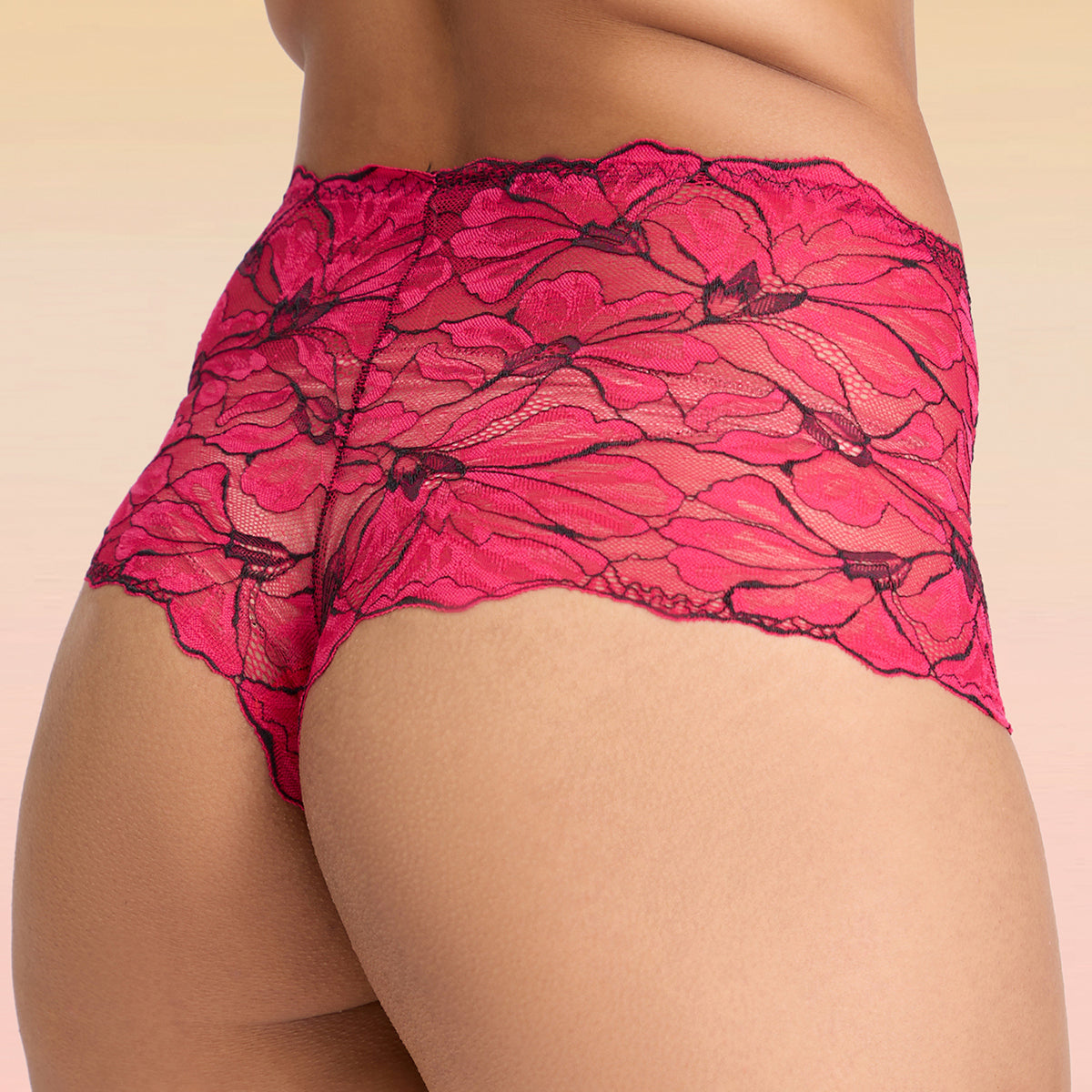 Lola & Mae The Parisian Cut Pack of 1 Cheekster Panty-LMP1012-Red