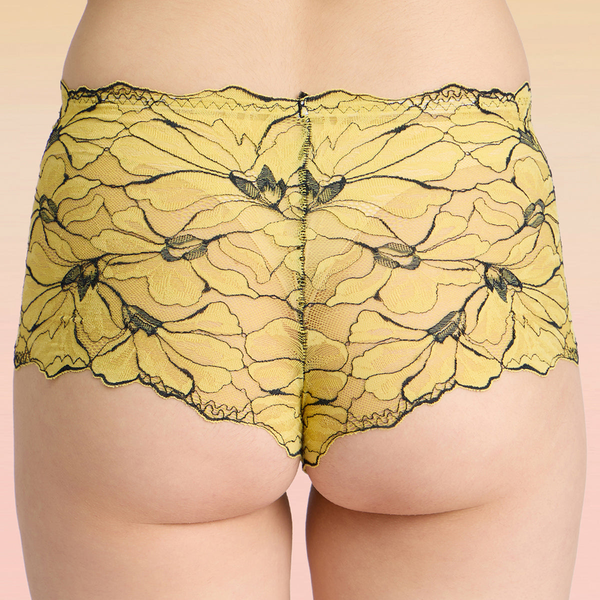 Lola & Mae  The Parisian Cut Pack of 1 Cheekster Panty-LMP1012-Yellow