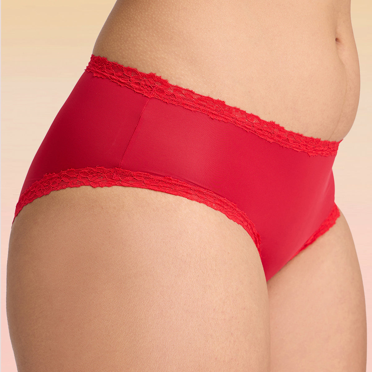 Lola & Mae C.O.A.T Pack of 1 Microfiber Hipster Panty-LMP1030-Cherry