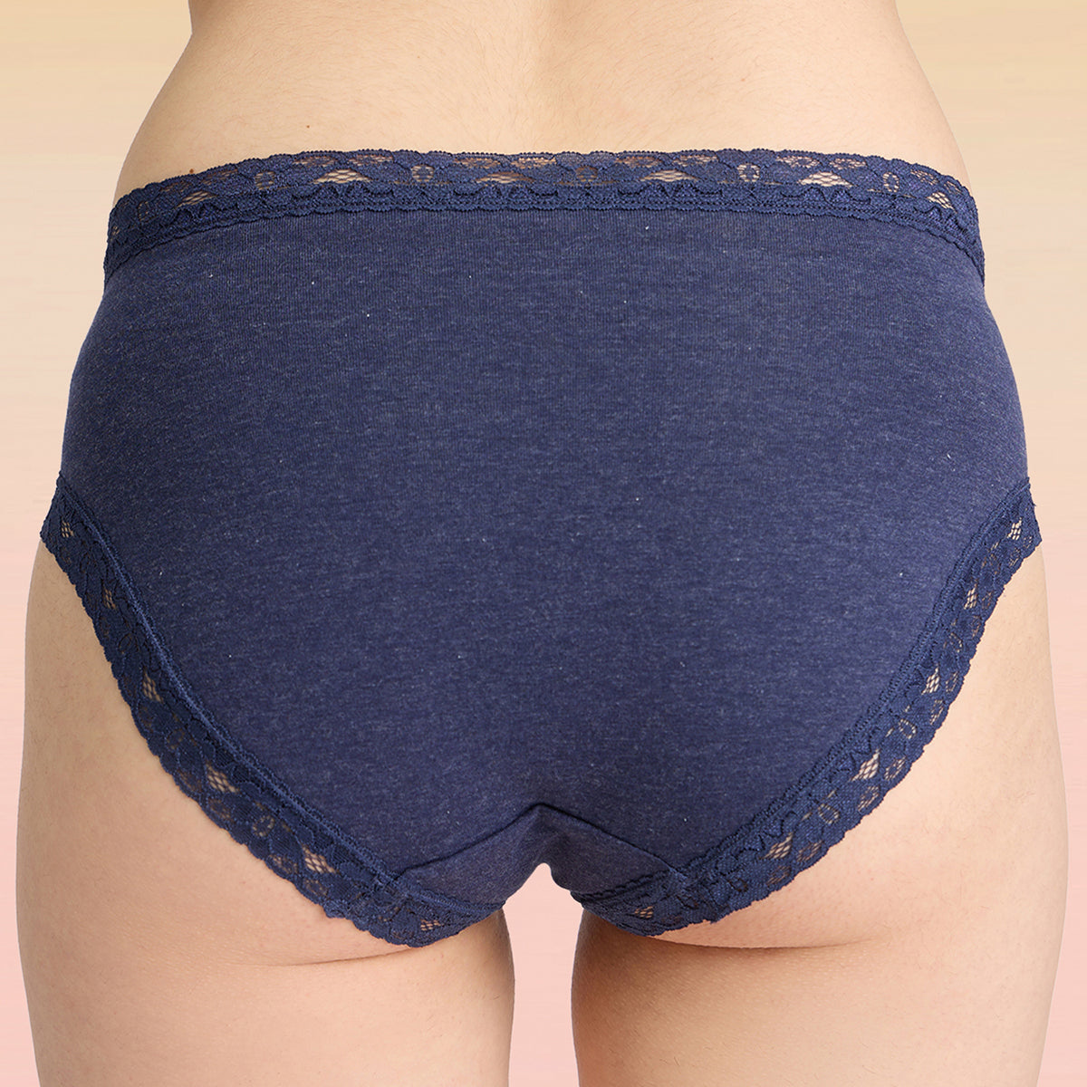 Lola & Mae C.O.A.T Pack of 1  Cotton Hipster Panty-LMP1031-Dark Blue