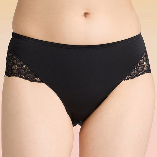 Lola & Mae C.O.A.T Pack of 1 Microfiber Hipster Panty-LMP1032-Black