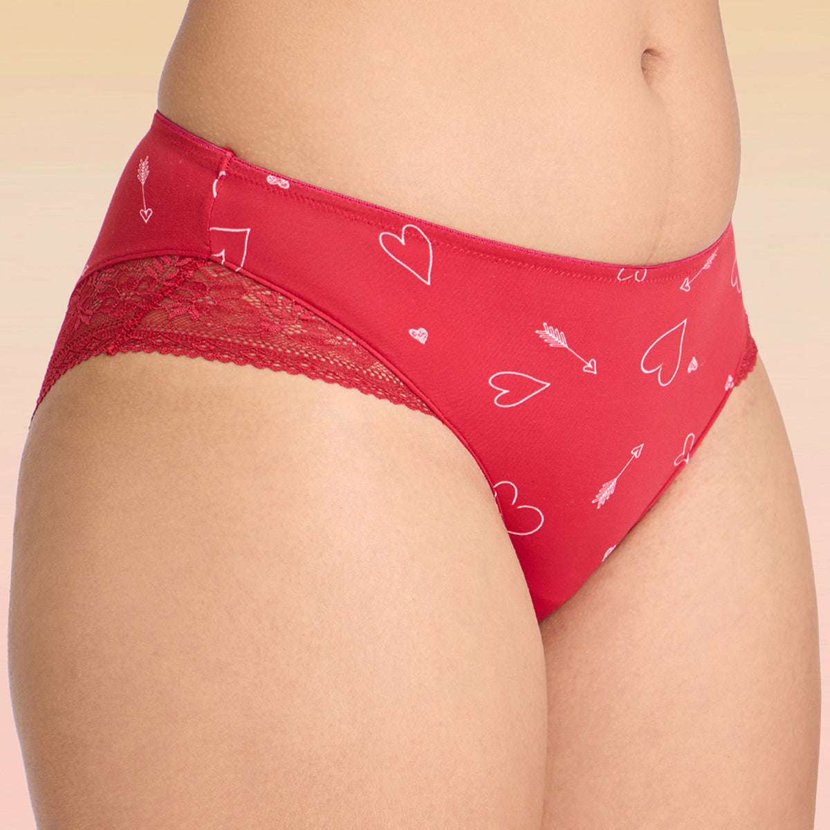 Lola & Mae C.O.A.T Pack of 1 Printed Microfiber Hipster Panty-LMP1032-Maroon