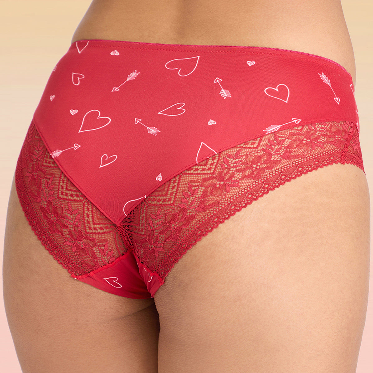 Lola & Mae C.O.A.T Pack of 1 Printed Microfiber Hipster Panty-LMP1032-Maroon