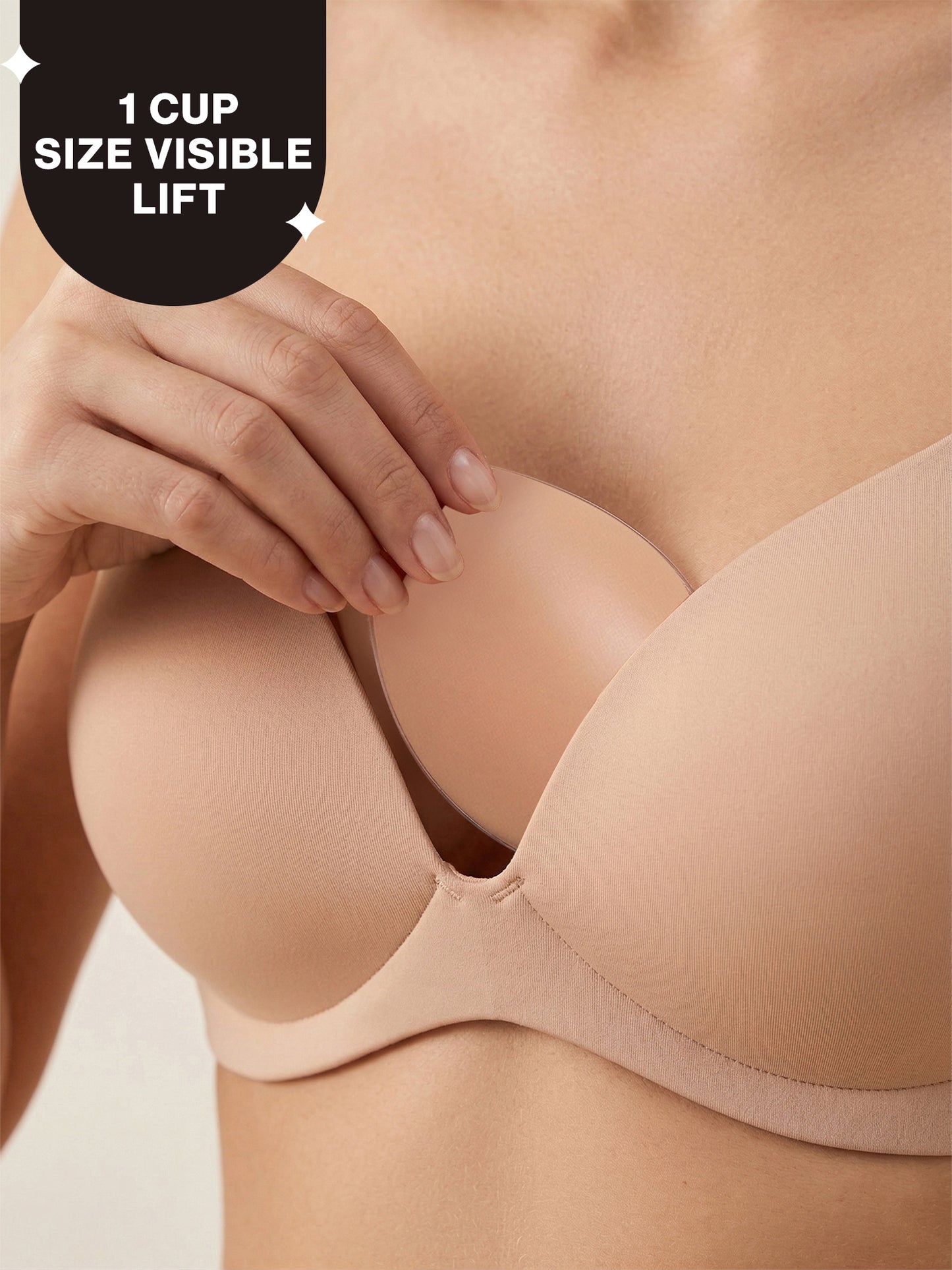 Pushup inserts a Pack of 1 pair NYA006-Nude