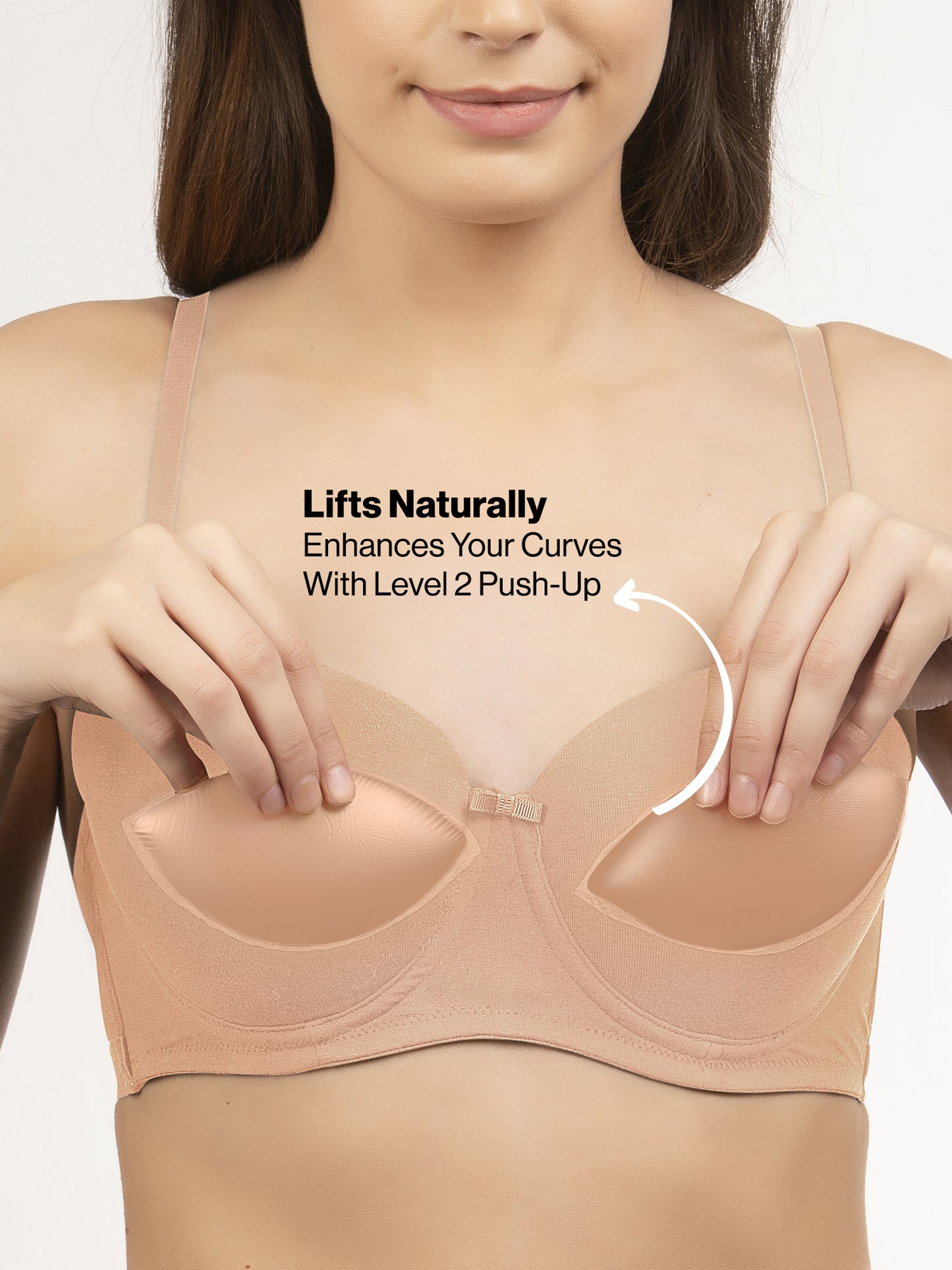 Pushup inserts a Pack of 1 pair NYA006-Nude