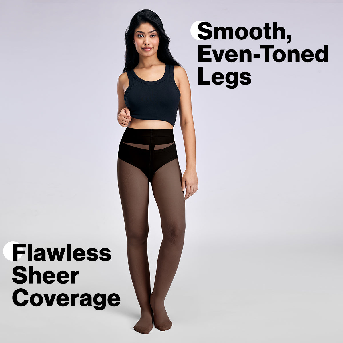 Nykd By Nykaa Ultra Light Polka Sheer Stockings NYA052 Black