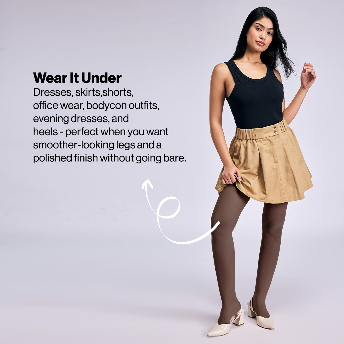 Nykd By Nykaa Ultra Light Polka Sheer Stockings NYA052 Black
